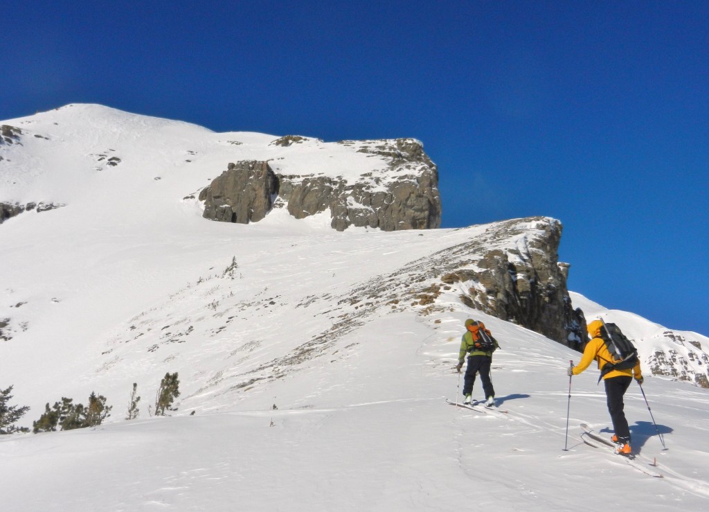 Jon and Bernie approach the summit of Peak 11094