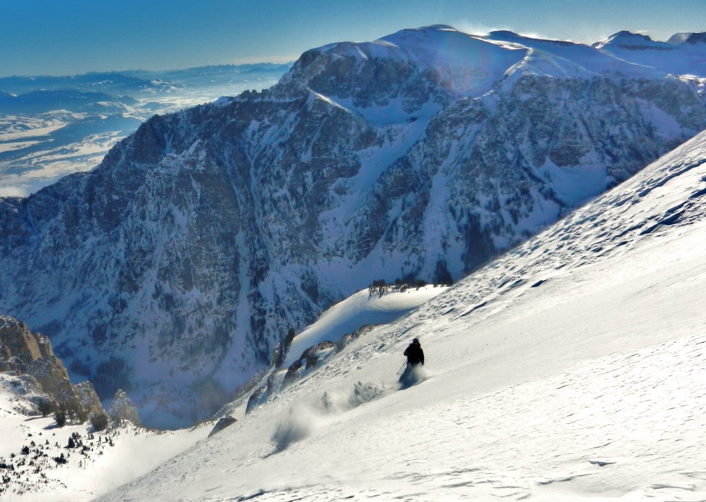 Jon skis the upper face of Peak 11094