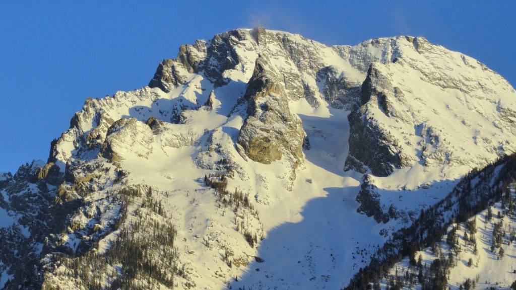  Left to right. Drizzlepuss, West Horn, Falling Ice Glacier, East Horn. 