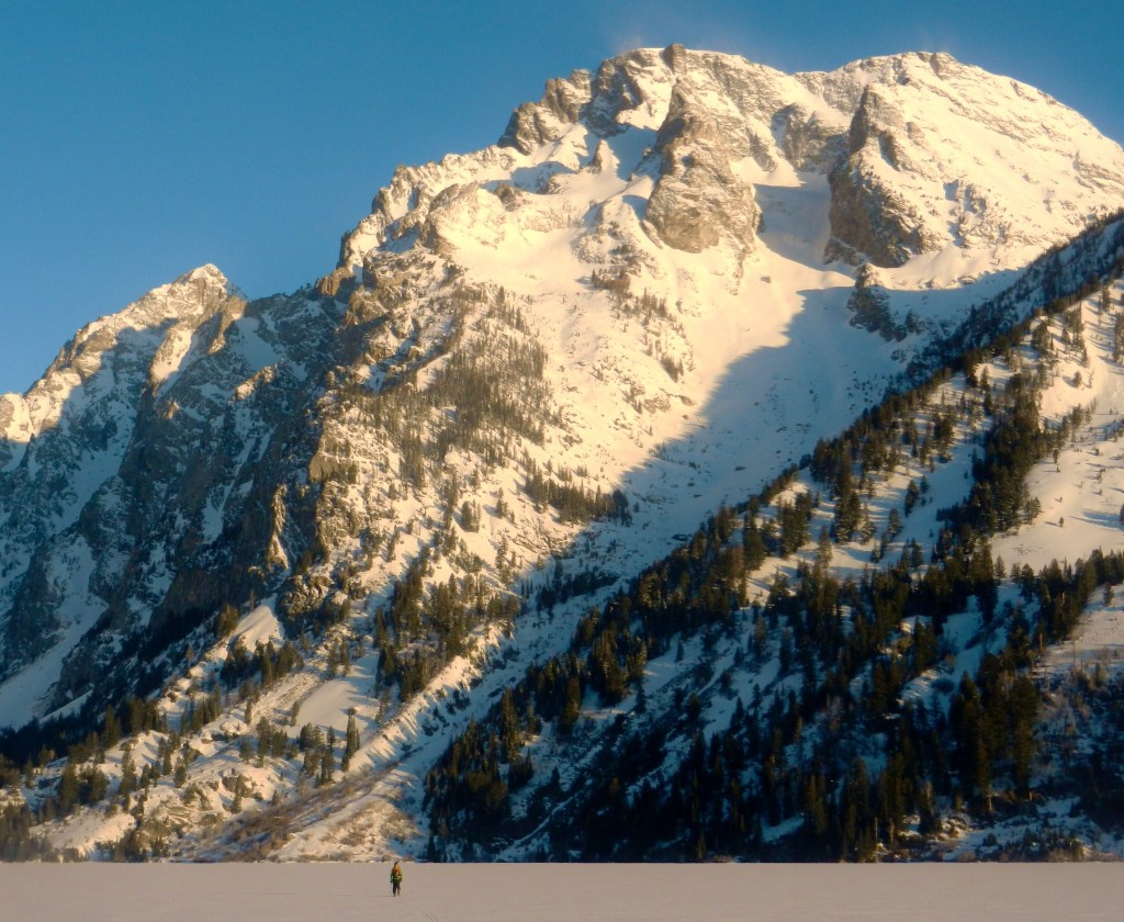 Mt Moran looms large on the approach